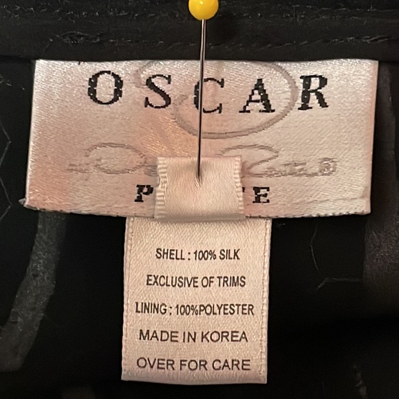 Oscar De La Renta silk, striped sequin pants - Picture 4 of 5